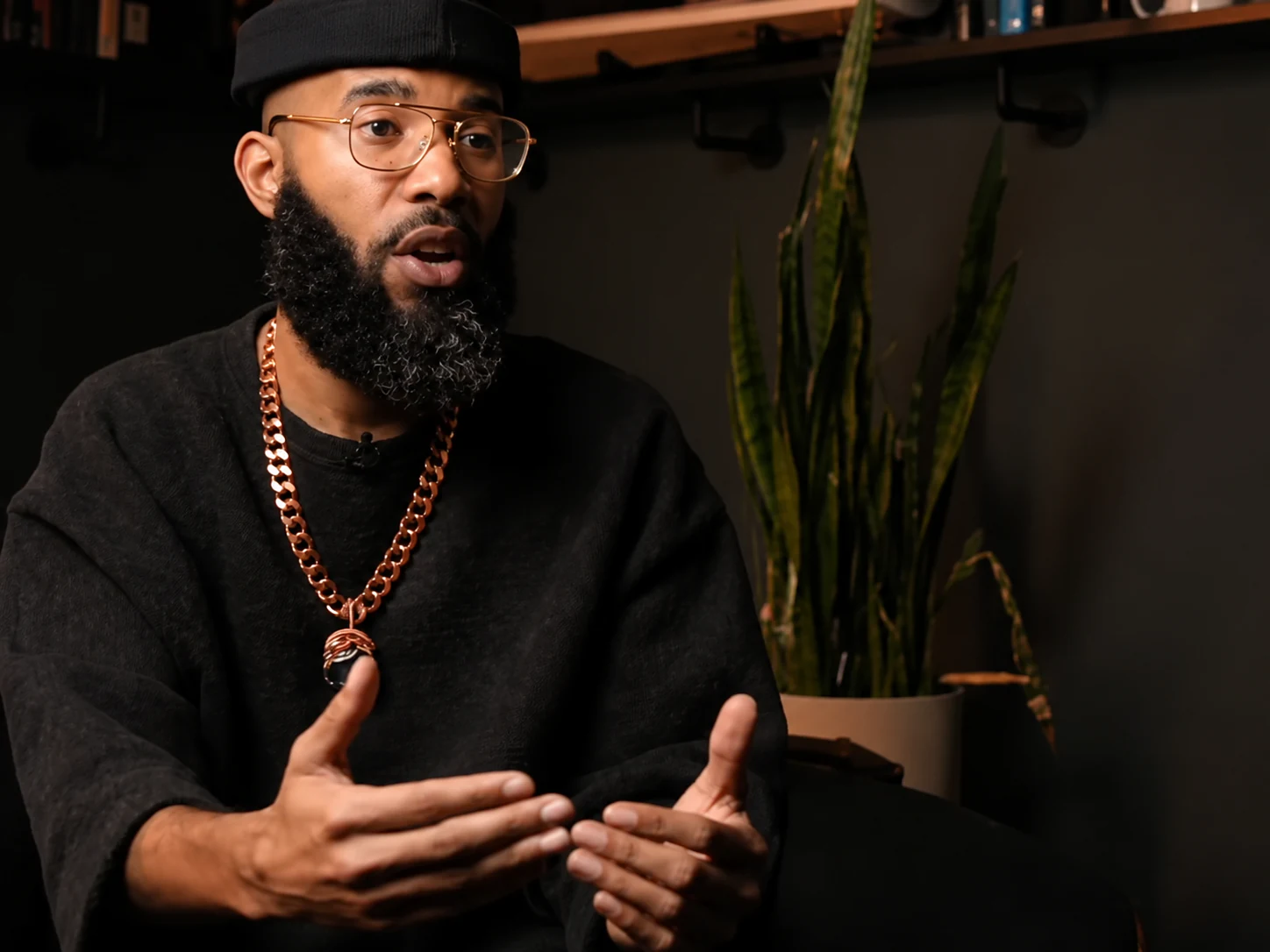 Creator speaking with conviction